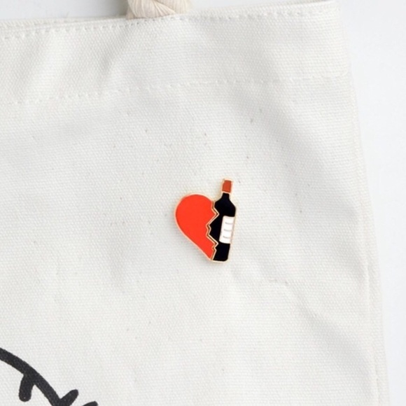 3/$23 Wine Bottle & Broken Heart Pin Brooch Set - Picture 5 of 6